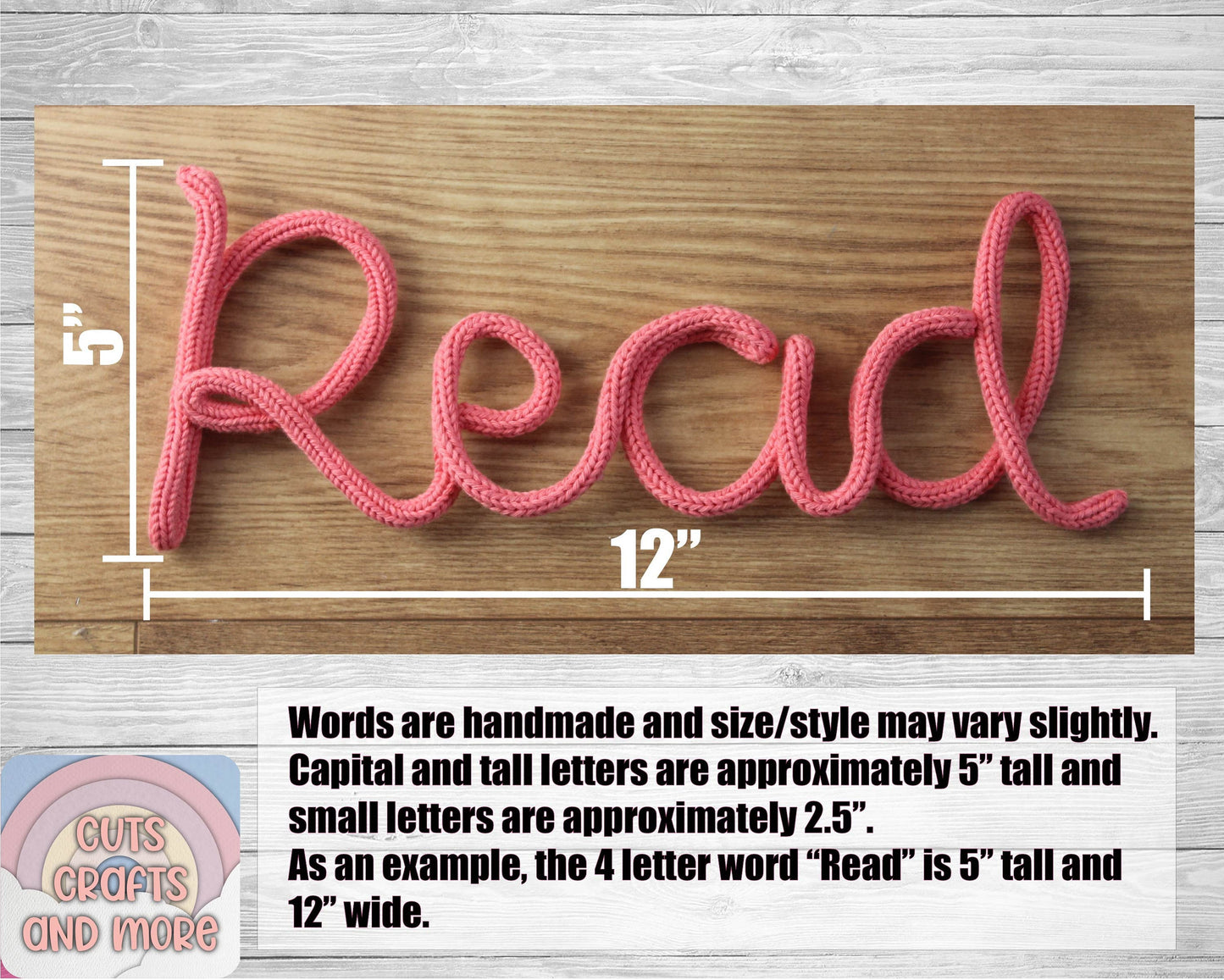 Multicoloured Personalised Knitted Wire Words, Wire Name, Knitted Wire Names, Home Decor, Nursery Decor, Custom Made, CutsCraftsAndMore